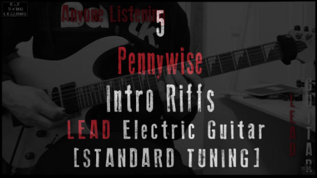 5 pennywise lead intro guitar riffs lesson
