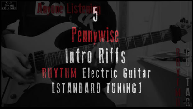 5 pennywise rhythm intro guitar riffs lesson
