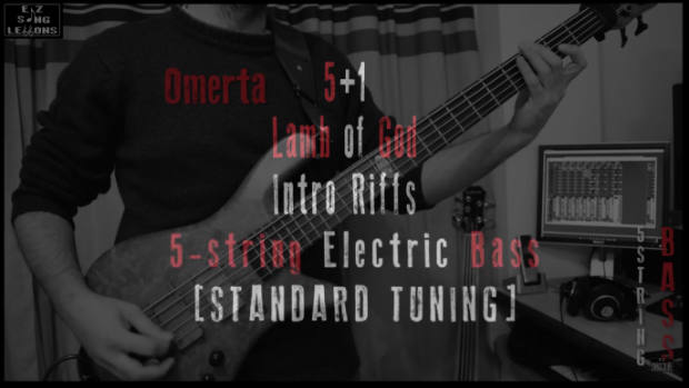 5+1 lamb of god bass intro riffs lesson