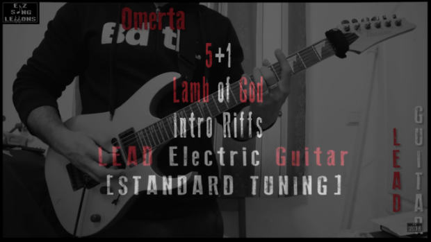 5+1 lamb of god lead intro riffs guitar lesson