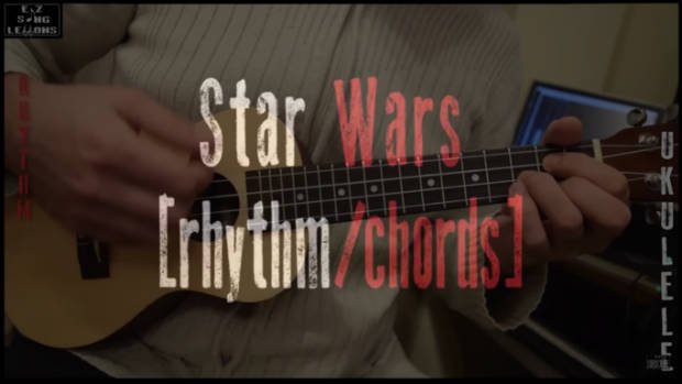 star wars theme rhythm ukulele lesson