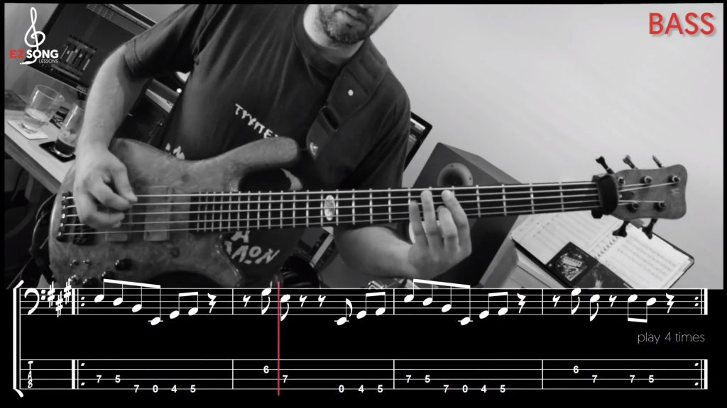 Τσακισμένη Χαρά - Τρύπες BASS Cover Lesson